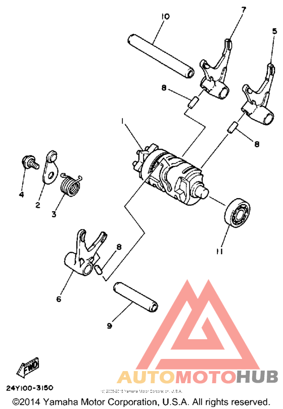Shift cam-fork