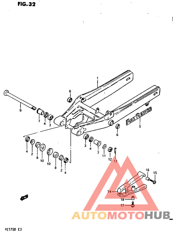 Rear swinging arm model z