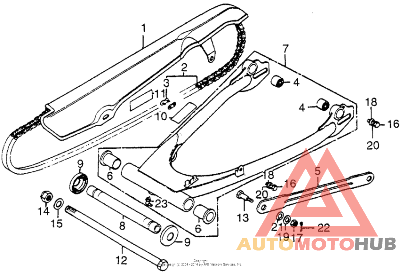 Swingarm + chain case