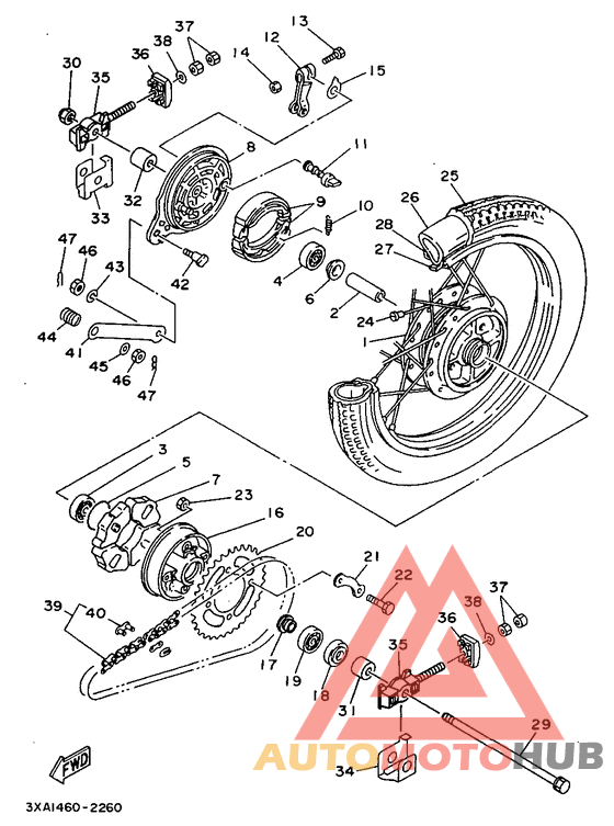 Переднее колесо