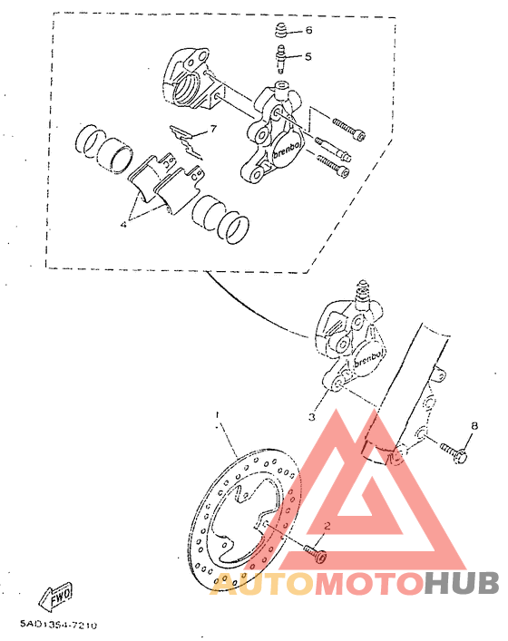 Front brake. caliper