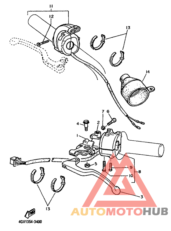 Handle switch. lever