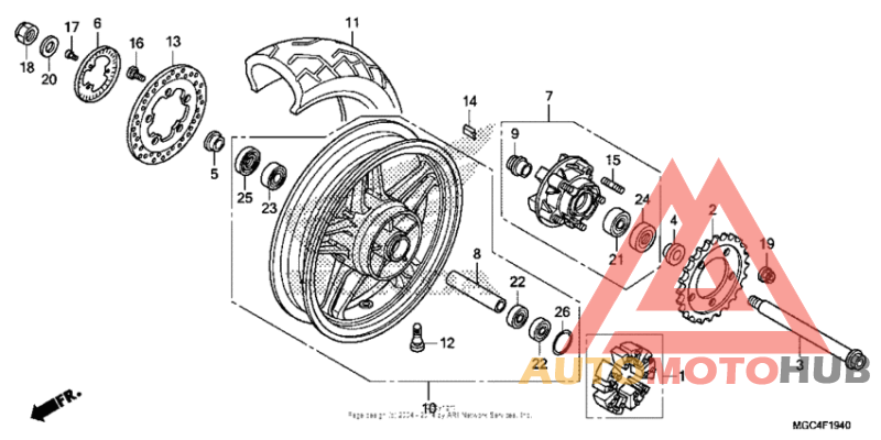 Переднее колесо