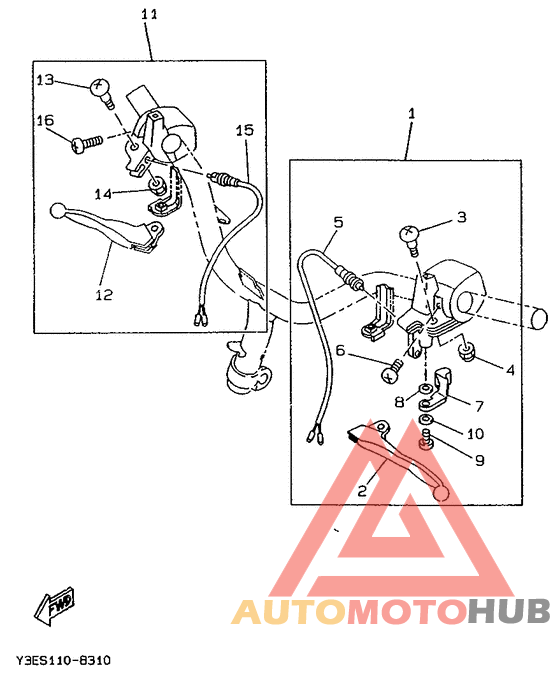 Handle switch. lever