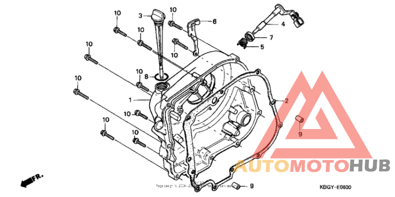 Крышка картера правая