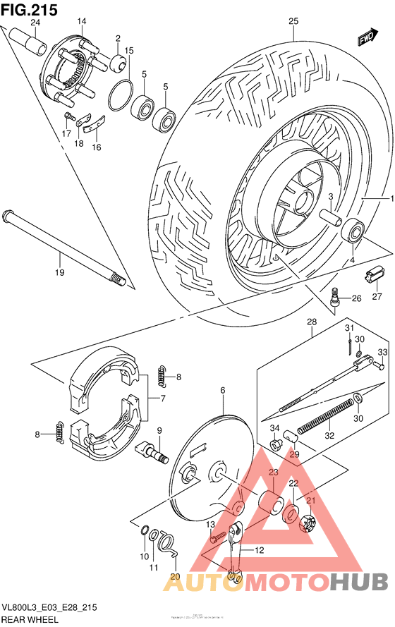 Rear Wheel (Vl800Cl3 E03)