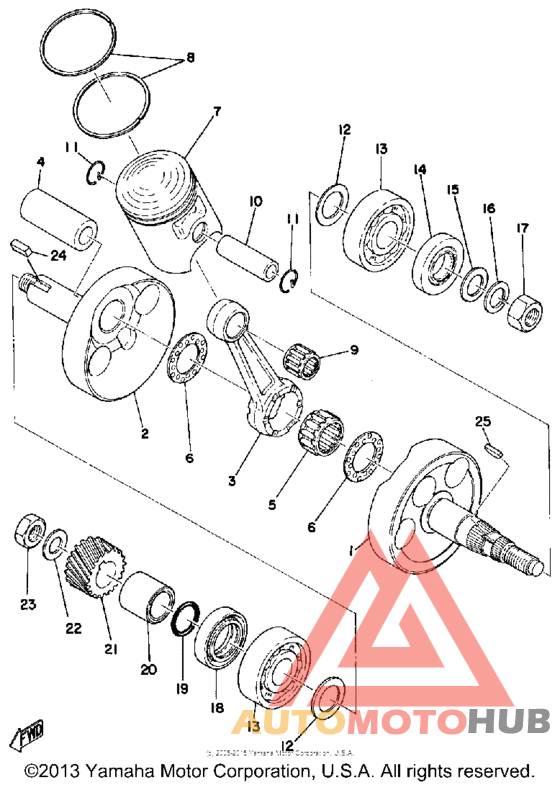 Коленвал и поршни