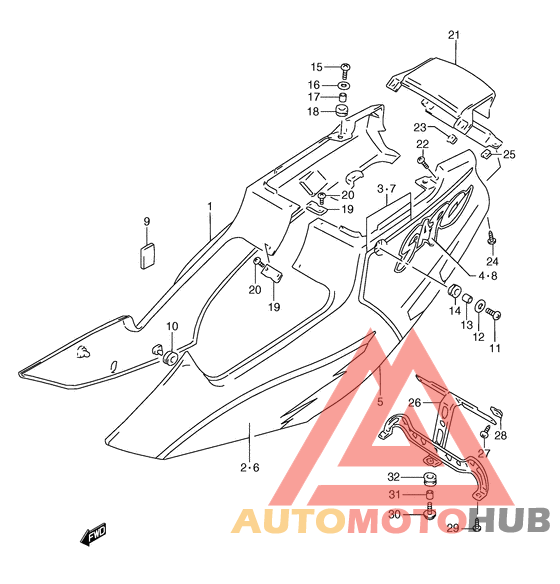 Обтекатель задний