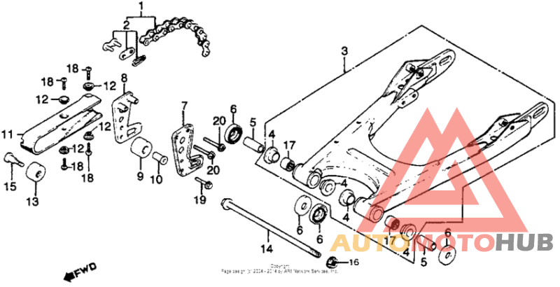 Swingarm + drive chain 79