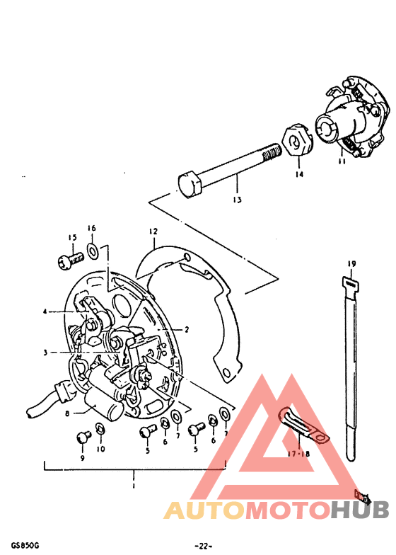 Contact breaker assy