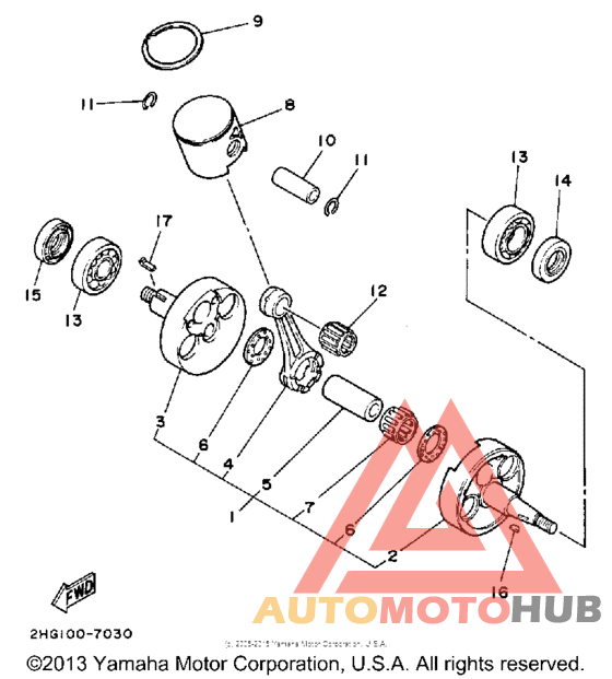 Crankshaft-piston