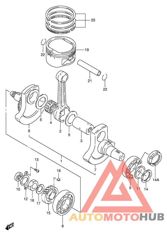 Вал коленчатый