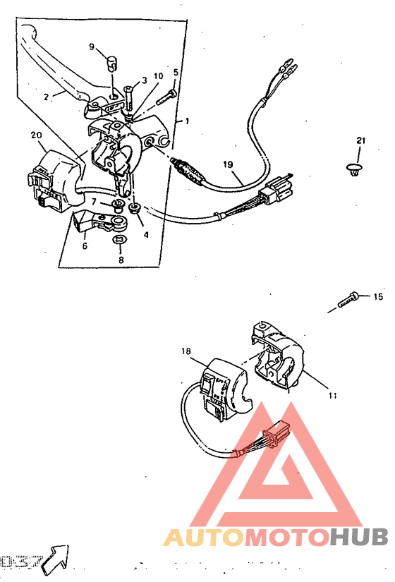 Handle switch. lever