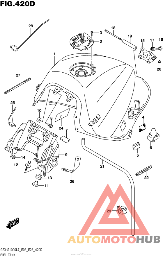 Fuel Tank (Gsx-S1000Al7 E33)