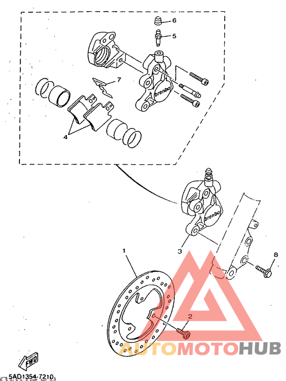 Front brake. caliper