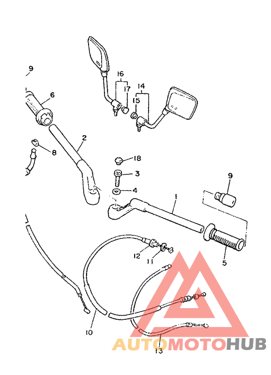 Steering handle. cable