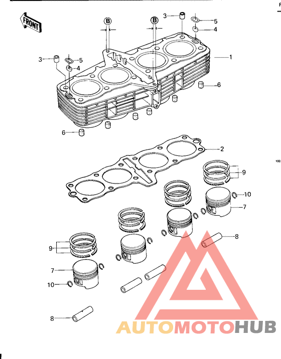 Cylinder/pistons