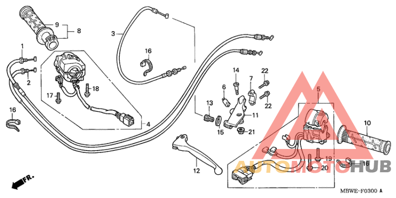Handle lever/switch/cable
