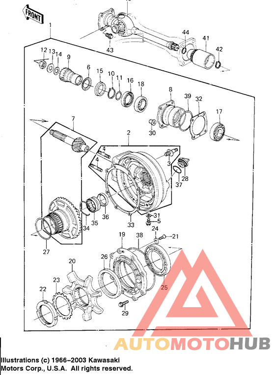 Drive shaft/final gears