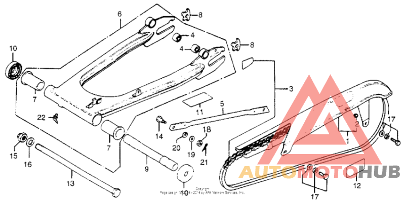 Swingarm + chain case