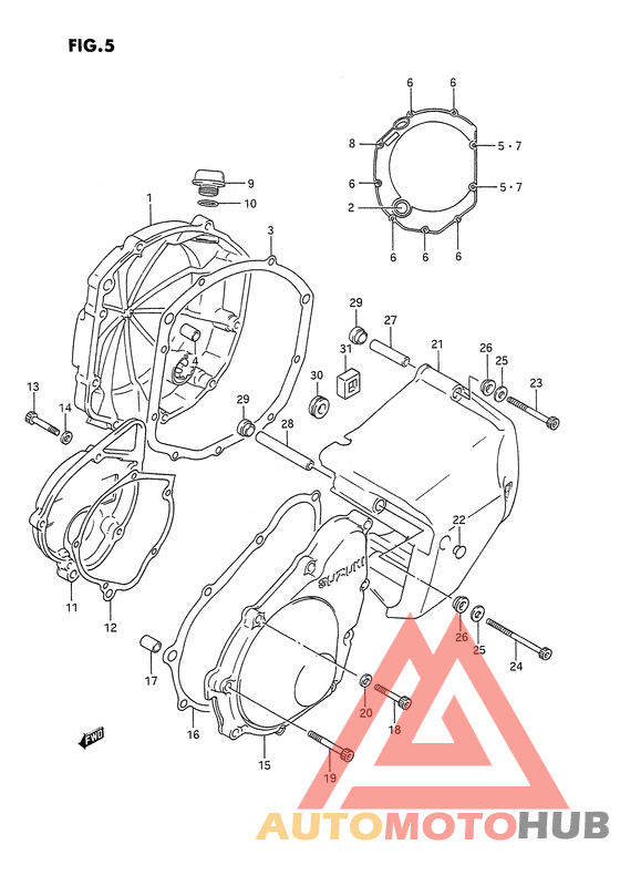 Crankcase cover ass`y  (v