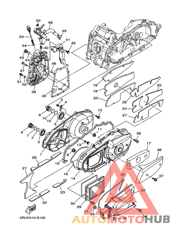 Crankcase cover ass`y  (v