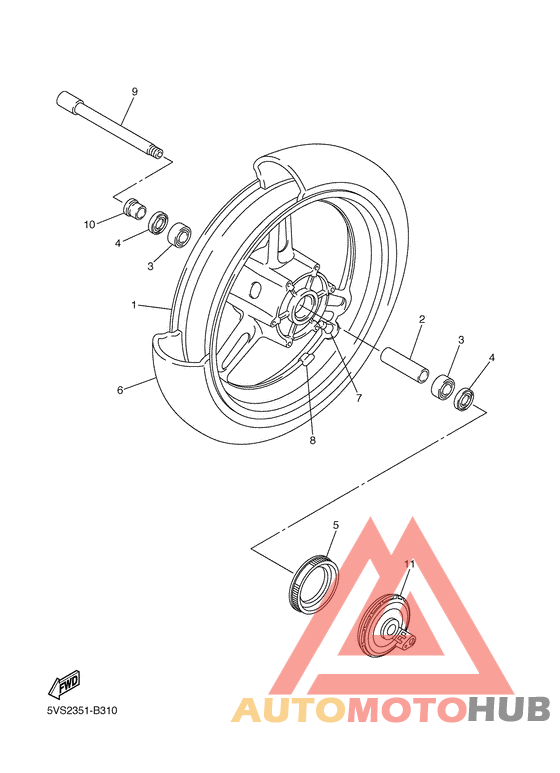 Переднее колесо