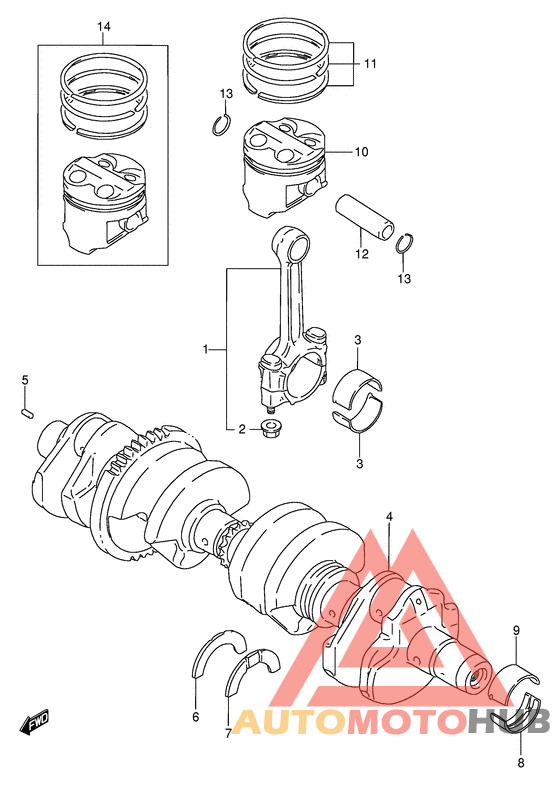Вал коленчатый