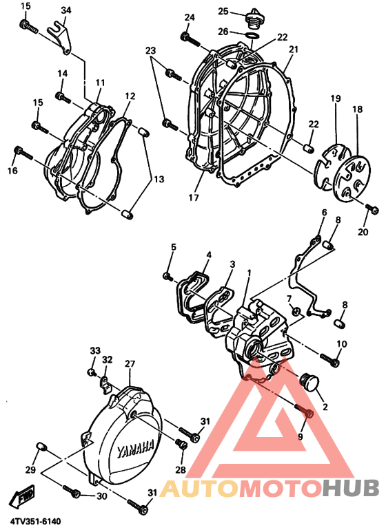 Crankcase cover ass`y  (v