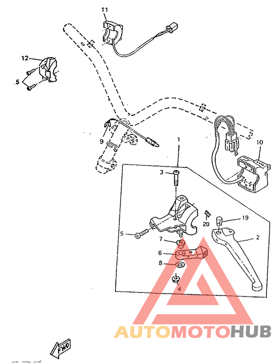 Handle switch. lever