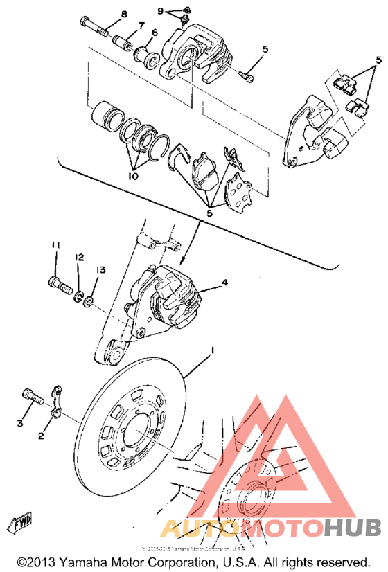 Front disc brake - caliper