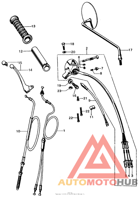Right handle switch + right cable + right lever