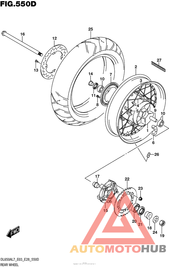 Rear Wheel (Dl650Xal7 E03)