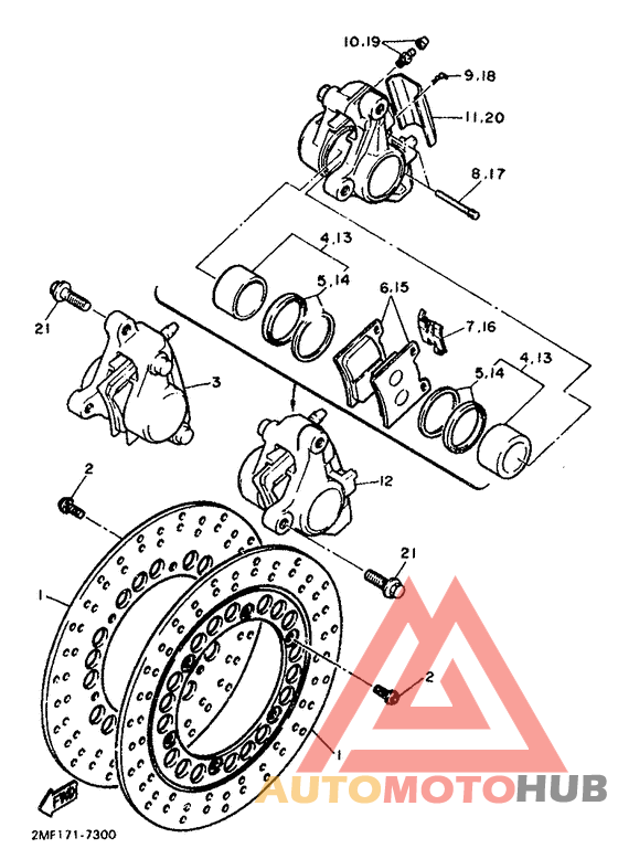 Front brake. caliper
