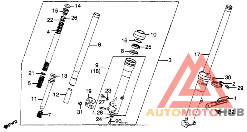 Xl500s front fork 79-81