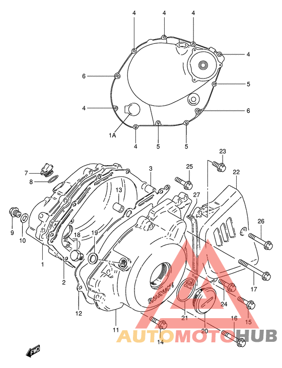 Crankcase cover ass`y  (v