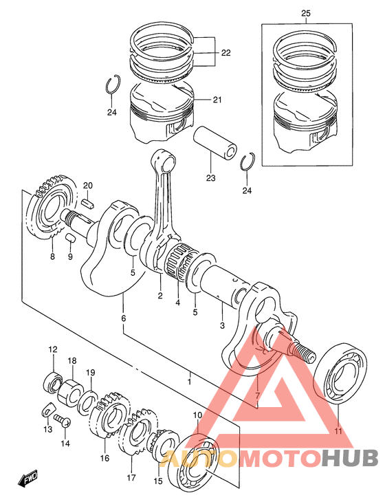 Вал коленчатый