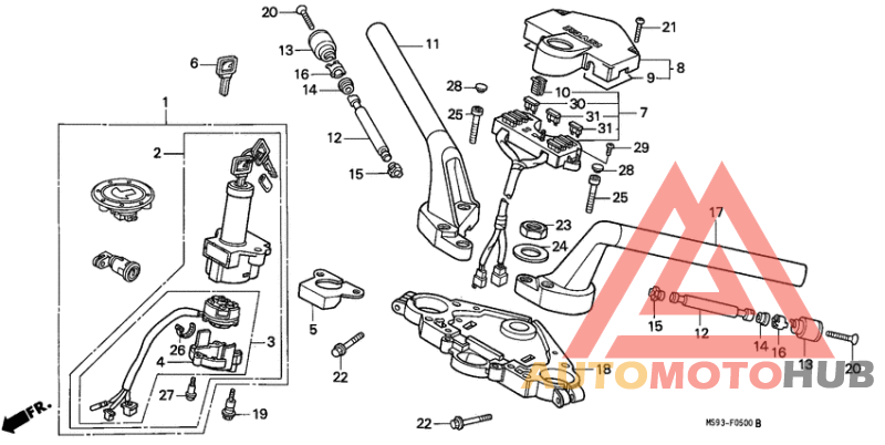 Handle pipe/top bridge