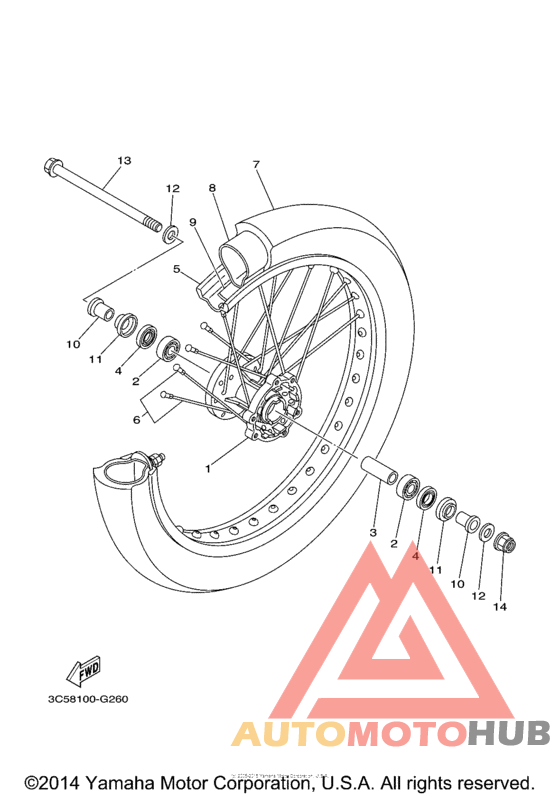 Переднее колесо