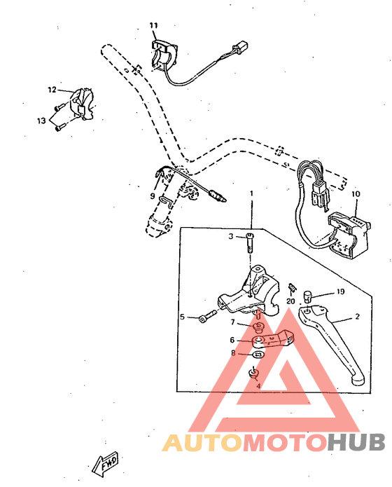 Handle switch. lever