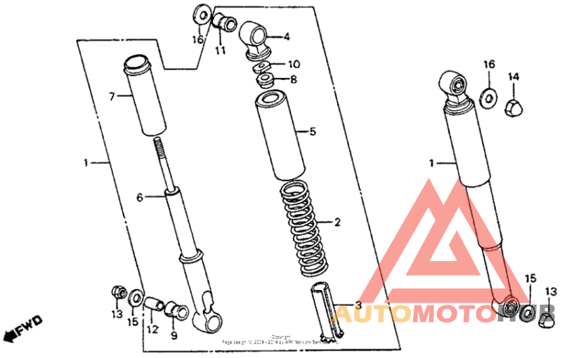Rear shock absorber k6
