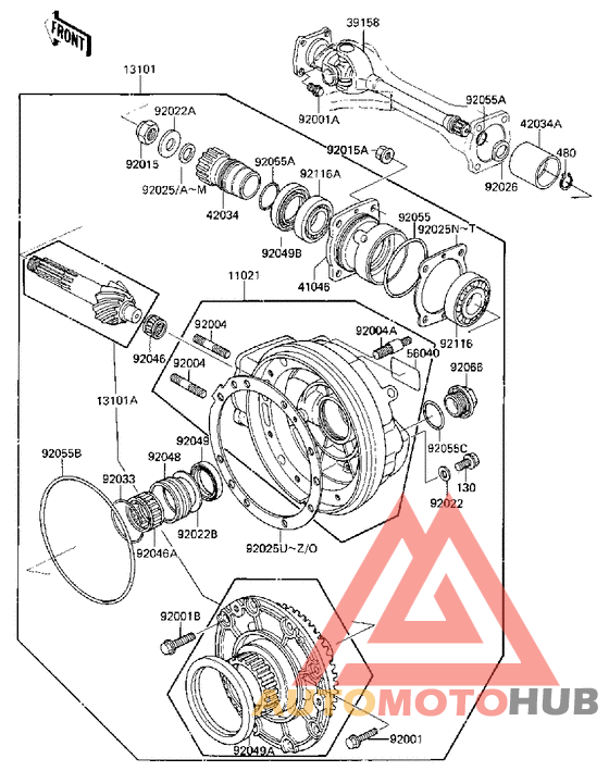Drive shaft/final gears