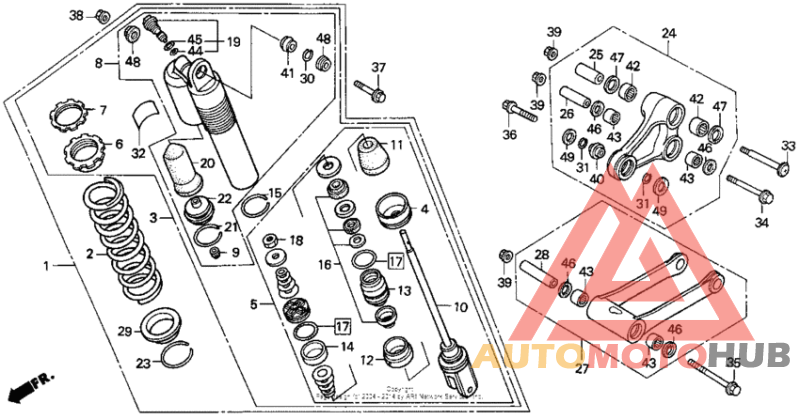 Rear shock absorber 90