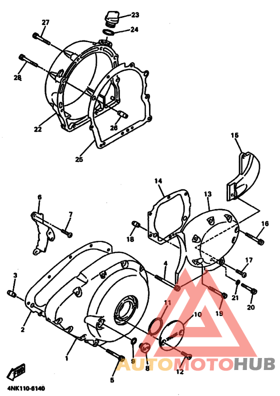 Crankcase cover ass`y  (v