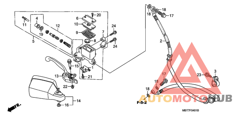 Fr. brake master cylinder