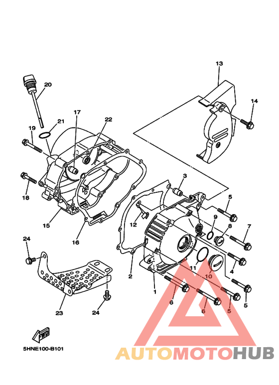Crankcase cover ass`y  (v
