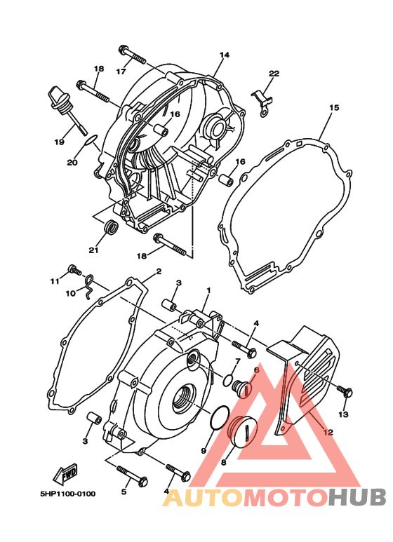 Crankcase cover ass`y  (v