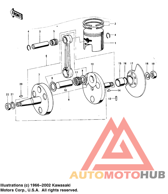 Crankshaft/piston/rotary valve