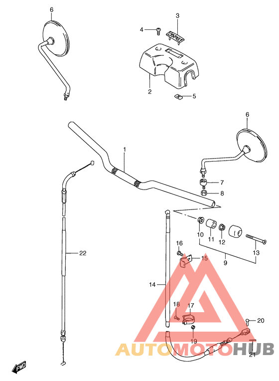 Handlebar - front cable