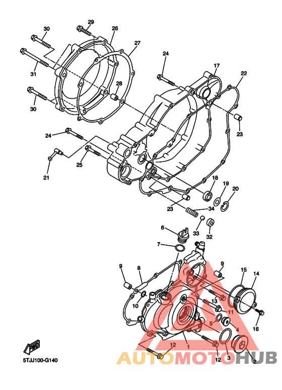 Crankcase cover ass`y  (v